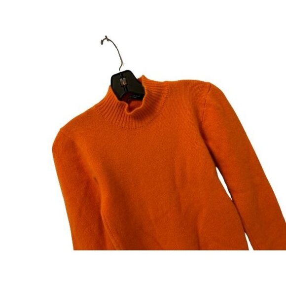 LUCA LUCA ORLANDI 100% 2-Ply Cashmere Sweater Turtleneck Orange  Size Small - Picture 6 of 8
